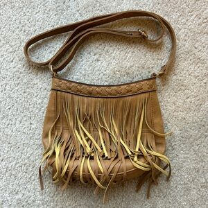 Brown leather purse